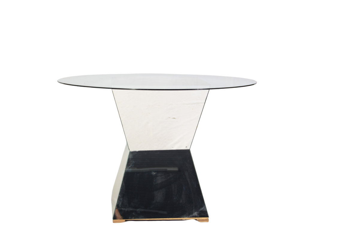 Mesa Espelhada Trapeze - Tampo Redondo